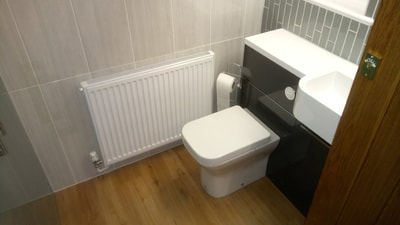 cloakroom converted to bathroom